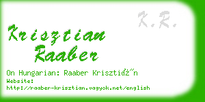 krisztian raaber business card